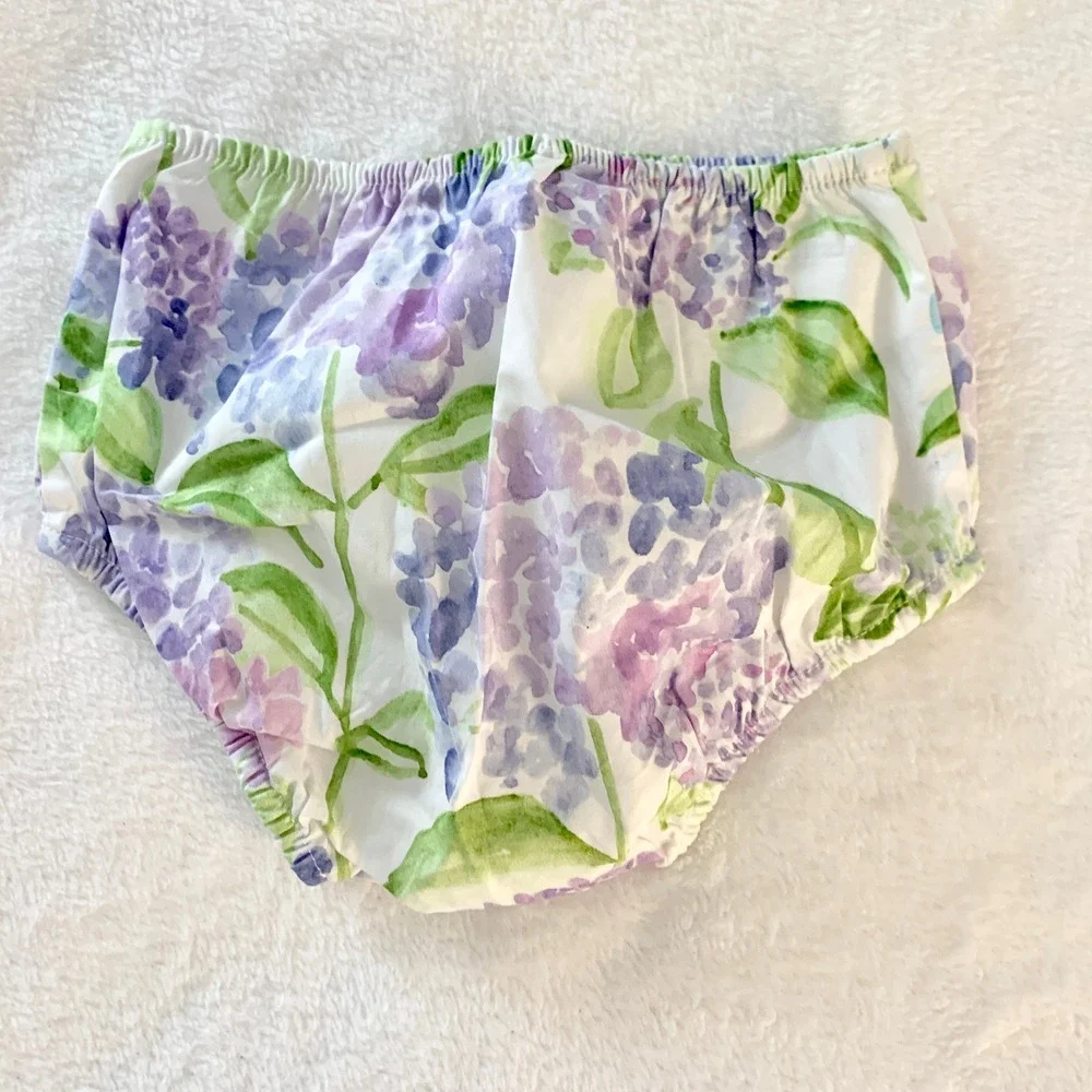 Hill House Lilac Floral Diaper Cover Bloomers‎ Womens Size 18-24M White Cotton